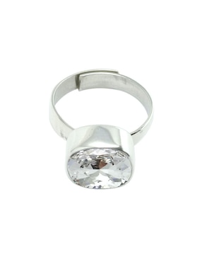 Anillo cuadrado Zvezda Cushion P 925 de plata cristal brillante