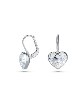 Aretes de corazón Swarovski con acabado brillante