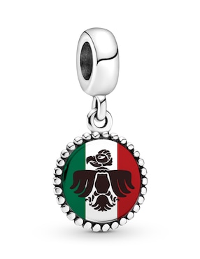 Charm de símbolo real Pandora bandera mé ico águila real de plata P 925