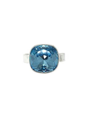 Anillo cuadrado Zvezda Cushion P 925 de plata cristal brillante