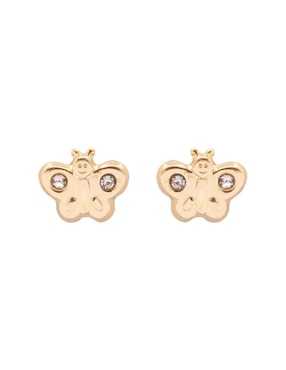 Broquel De Mariposa Oro Angelus De Oro 14 K Zirconia