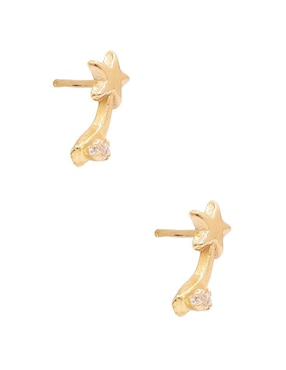 Broqueles de estrella Oro Angelus de oro con acabado brillante zirconia