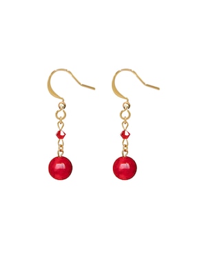 Aretes redondos Emanuel Ungaro Estacional con acabado brillante jade