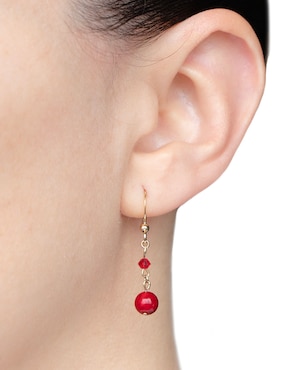 Aretes redondos Emanuel Ungaro Estacional con acabado brillante jade