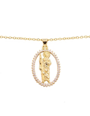Collar con dije ovalado Oro Angelus