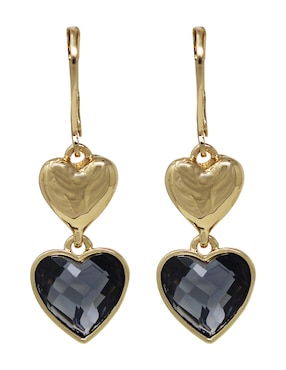 Aretes Largos De Corazón Anne Klein Hummingbird Cristal