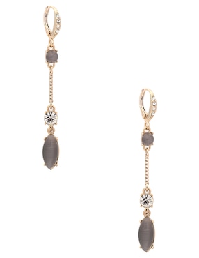 Aretes Largos De Gota Givenchy Grand Avenue Con Acabado Brillante Cristal