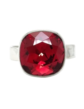 Anillo cuadrado Zvezda Cushion P 925 de plata cristal brillante
