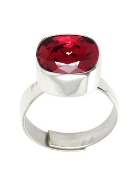 Anillo cuadrado Zvezda Cushion P 925 de plata cristal brillante