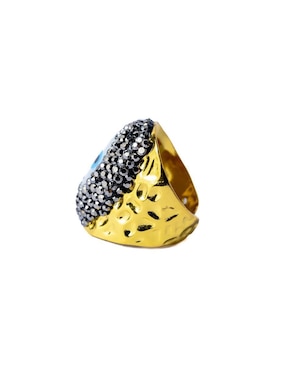 Anillo de ojo Tihó Joyería Smiley zirconia cúbica brillante