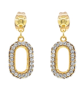 Aretes Largos Mayfer Joyería Toscana Cristal