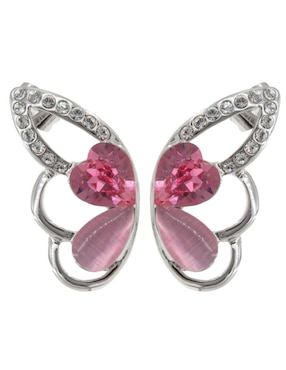 Aretes Cortos De Mariposa Mayfer Joyería Oporto Cristal