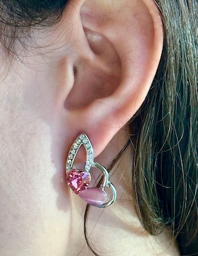 Aretes de mariposa Mayfer Joyería con acabado brillante cristal