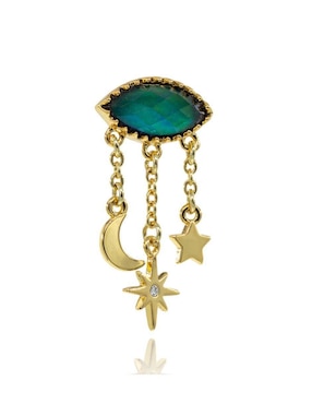Aretes de ojo Mayfer Joyería con acabado brillante piedra natal