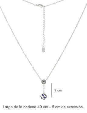 Set de collar y aretes Mayfer Joyería cristal austriaco