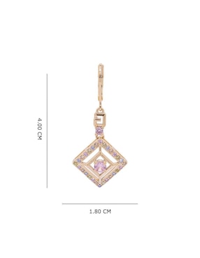 Aretes Oro Angelus con acabado brillante zirconia