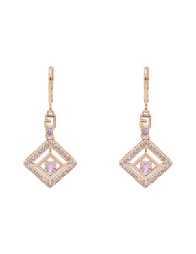Aretes Oro Angelus con acabado brillante zirconia