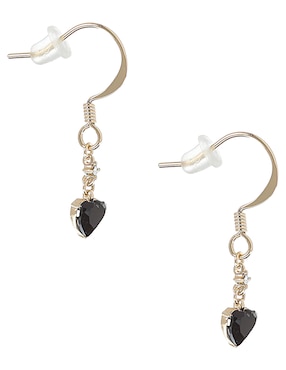 Aretes de corazón Mossimo con acabado brillante cristal