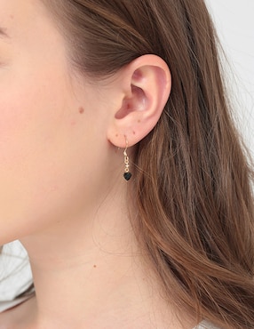 Aretes de corazón Mossimo con acabado brillante cristal