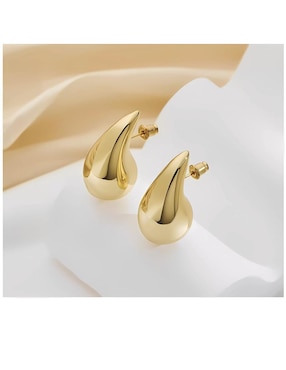 Aretes de gota Mink con acabado brillante