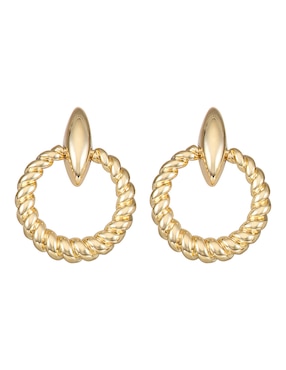 Aretes Cortos Redondos Napier Gold Luck