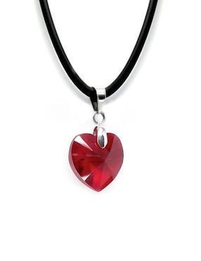 Aretes y collar de corazón Zvezda de plata P925 cristal
