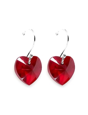 Aretes y collar de corazón Zvezda de plata P925 cristal