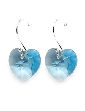 Aretes y collar de corazón Zvezda de plata P925 cristal