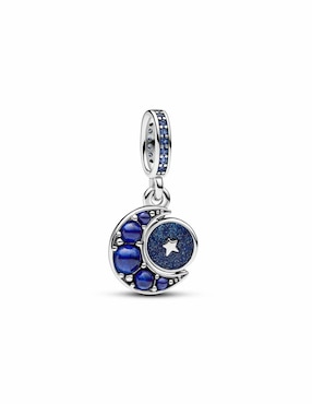 Charm De Luna Pandora Moments De Plata P.925 Cristal