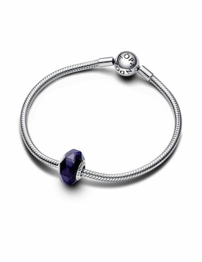 Charm de bordes angulares Pandora moments de plata P 925