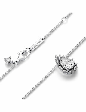 Collar de gota Pandora de plata P 925