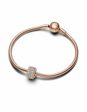 Charm redondo Pandora Moments de oro rosa P 925