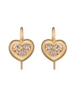 Aretes Cortos De Corazón Anne Klein Paline Cristal