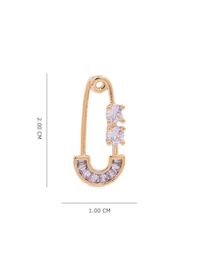 Aretes de candado Oro Angelus con acabado pavé zirconia