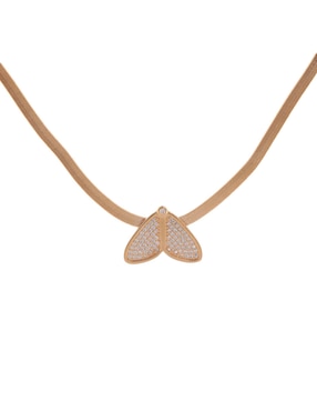 Collar De Mariposa Apodemia Brumata Baño De Oro 18 K