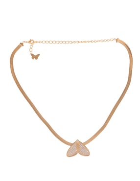 Collar de mariposa Apodemia Brumata de baño de oro 18 K