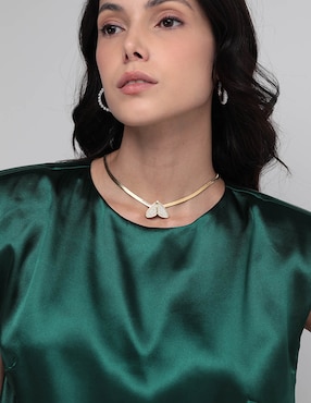 Collar de mariposa Apodemia Brumata de baño de oro 18 K