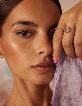 Anillo Apodemia Angelique Rainbow circonita brillante