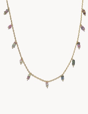 Collar de gota Apodemia Natural de latón 18 k
