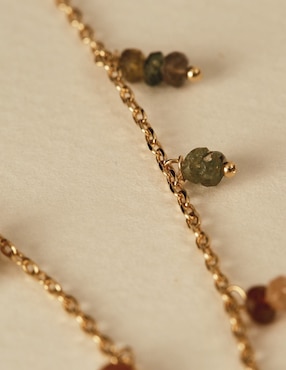 Collar de gota Apodemia Natural de latón 18 k