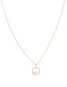 Collar Circular Apodemia Sand Dust Baño De Oro 18 K