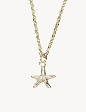 Collar De Estrella Apodemia Somers Baño Oro 18 K