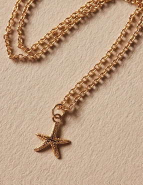 Collar de estrella Apodemia Somers baño oro 18 k