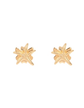 Broqueles De Estrella Mar Apodemia Somers Baño De Oro 18 K