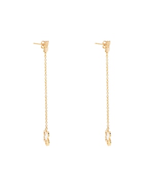 Aretes Apodemia Norah con acabado baño de oro