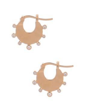 Aretes Apodemia Brumata con acabado baño de oro circonita