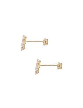 Broqueles de cruz Oro Angelus de oro con acabado brillante zirconia