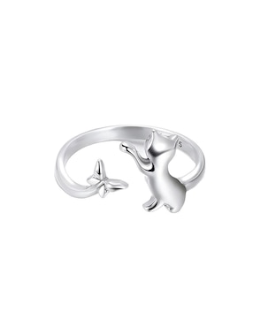 Anillo Redondo Miow Kiki Season P 925 De Plata