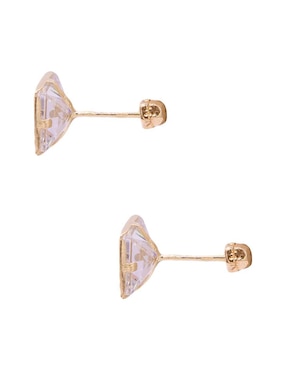 Broqueles cuadrados Oro Angelus de oro con acabado pavé zirconia