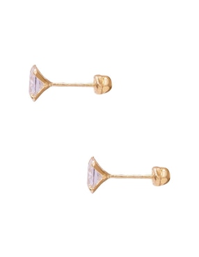 Broqueles cuadrados Oro Angelus de oro con acabado pavé zirconia
